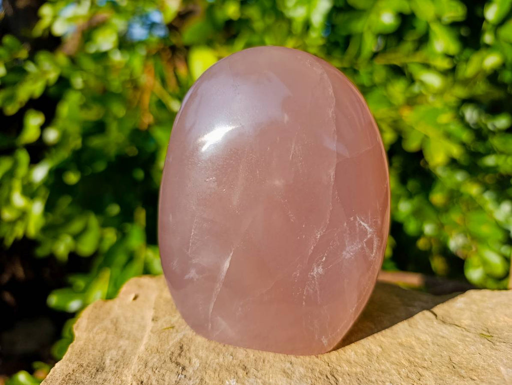 Polished Lavender Rose Quartz Standing Free Forms x 2 From Madagascar - Toprock Gemstones and Minerals 