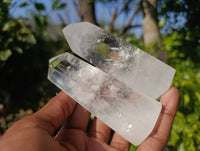 Polished Clear Quartz Crystals x 6 From Madagascar