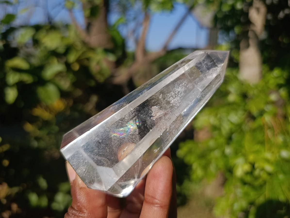 Polished Clear Quartz Crystals x 6 From Madagascar - Toprock Gemstones and Minerals 