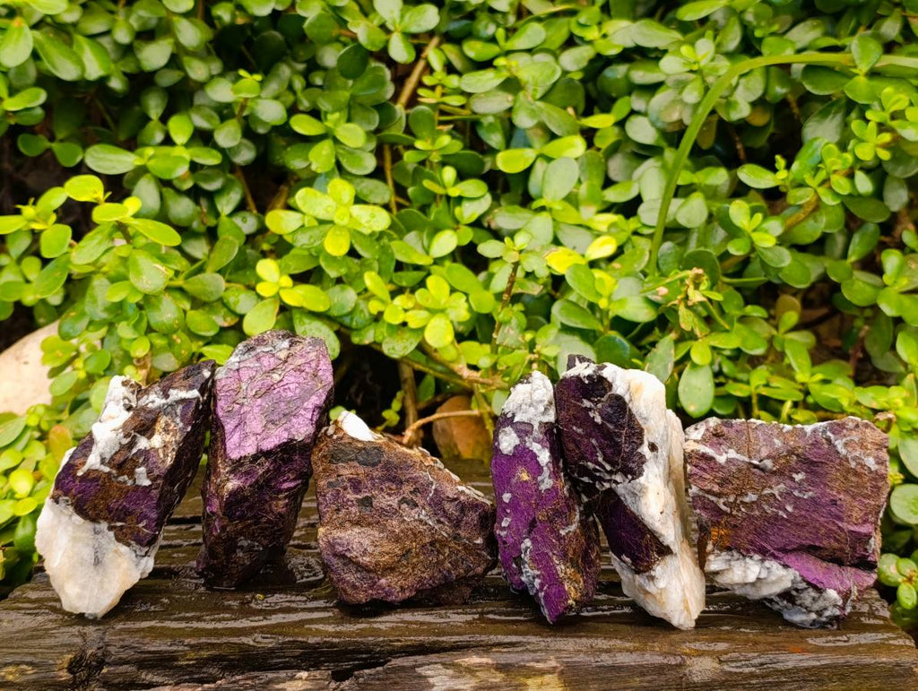 Natural Metallic Purpurite Specimens x 6 From Erongo, Namibia - Toprock Gemstones and Minerals 