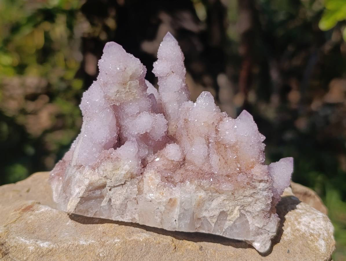 Natural Amethyst Spirit Quartz Clusters x 2 From Boekenhouthoek, South Africa - Toprock Gemstones and Minerals 