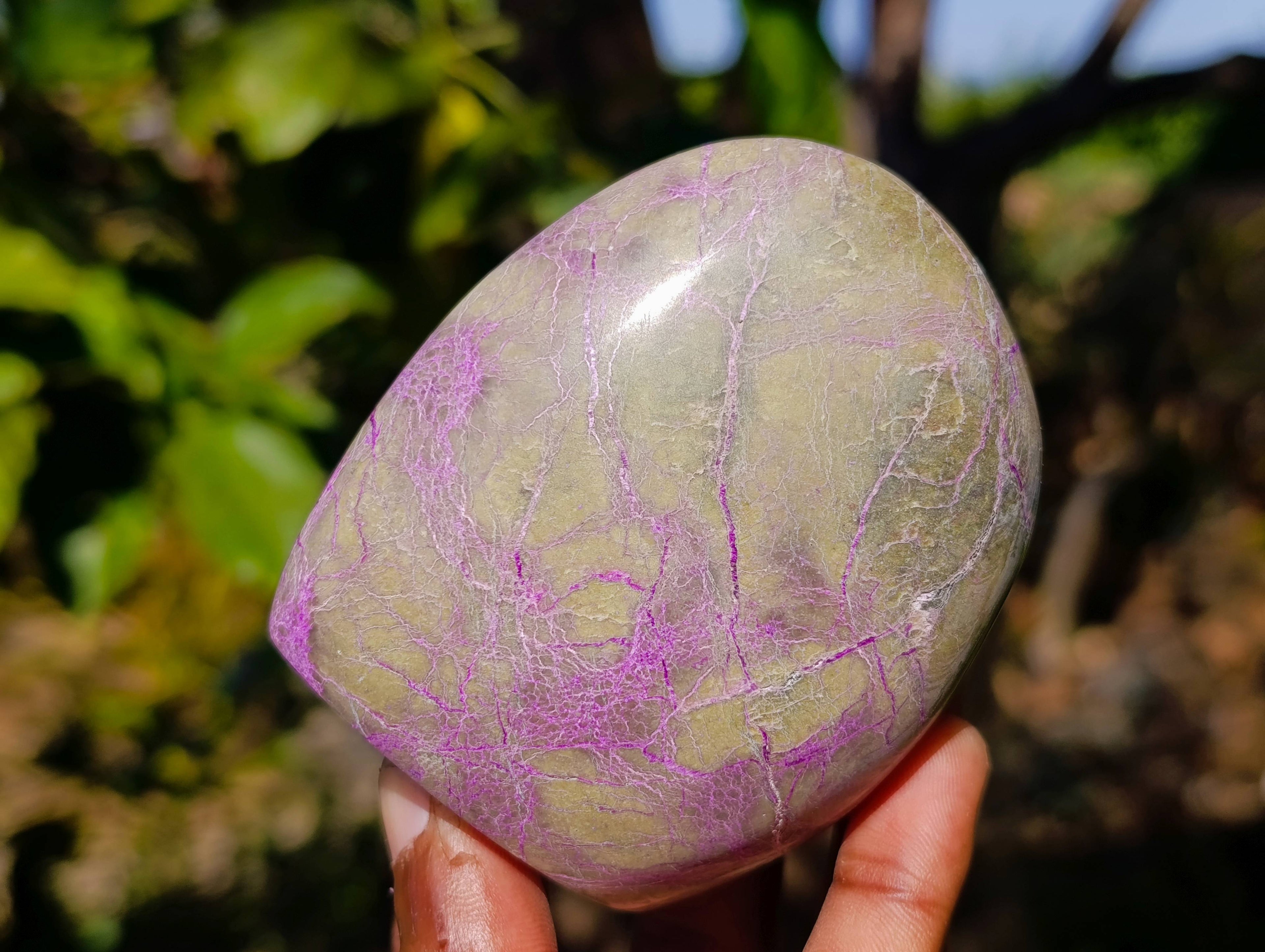Polished Stichtite Standing Free Forms x 3 From Barberton, South Africa - Toprock Gemstones and Minerals 