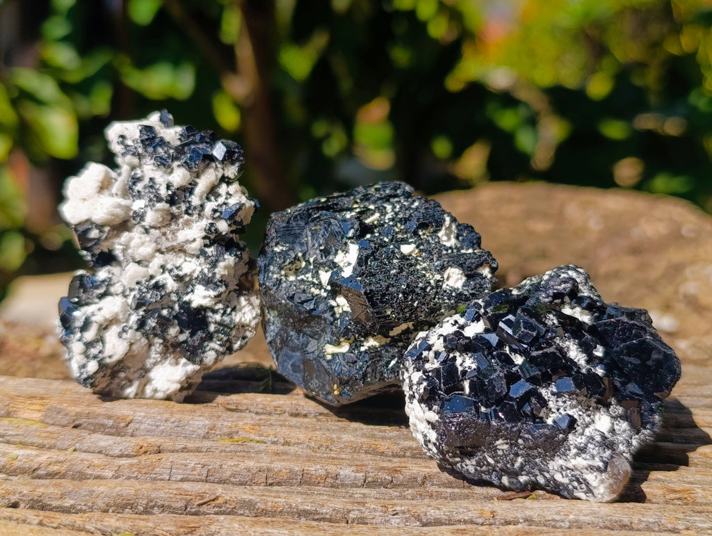 Natural Schorl Black Tourmaline Specimens x 12 From Erongo, Namibia - Toprock Gemstones and Minerals 