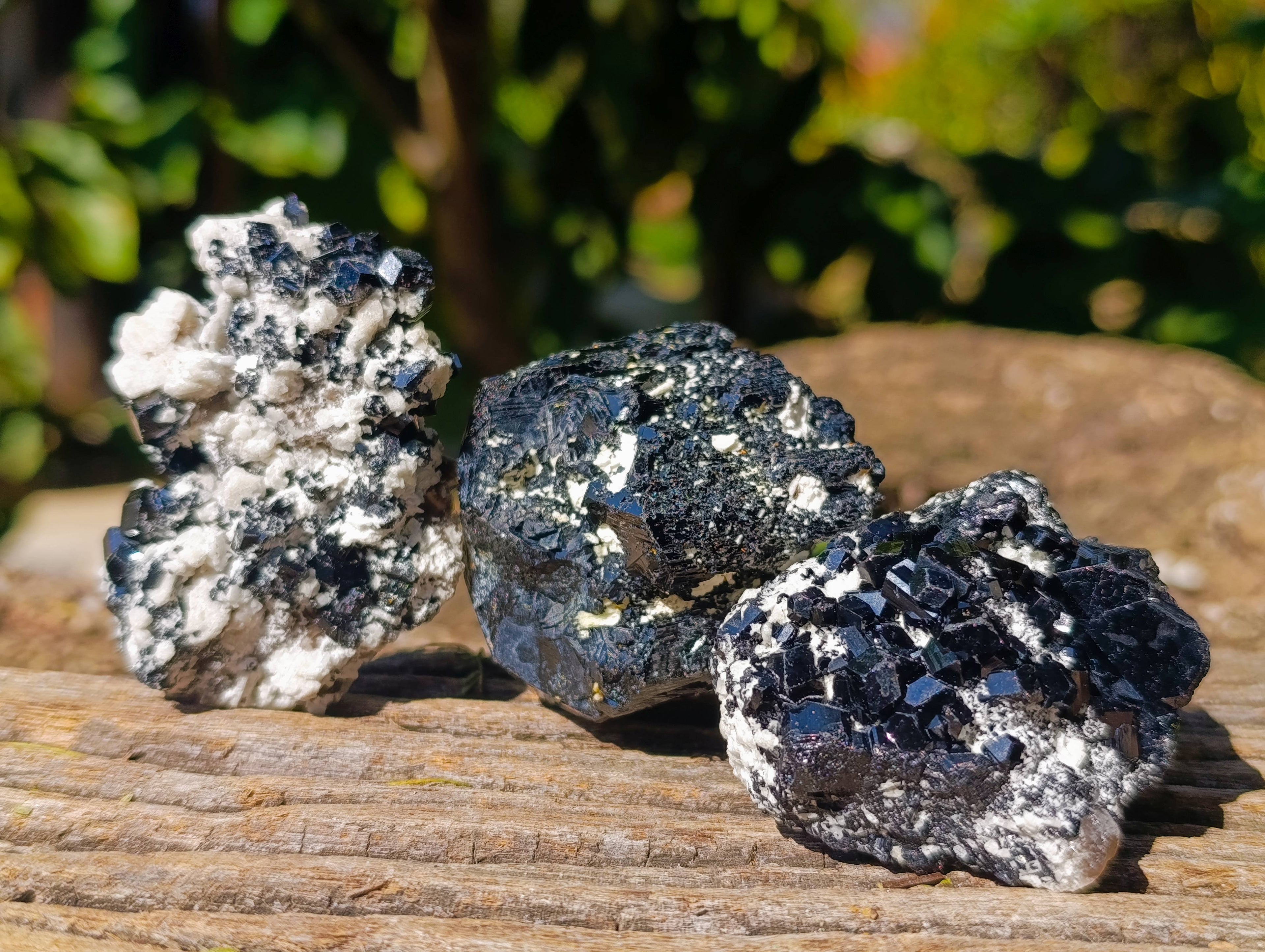 Natural Schorl Black Tourmaline Specimens x 12 From Erongo, Namibia - Toprock Gemstones and Minerals 