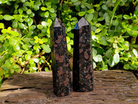 Polished Blue Spark Iolite Points x 2 From Madagascar