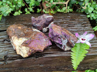 Natural Metallic Purpurite Specimens x 3 From Erongo, Namibia