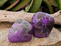 Polished Stichtite Standing Free Forms x 2 From Barberton, South Africa