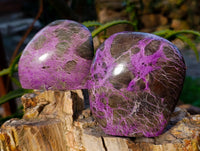 Polished Stichtite Standing Free Forms x 2 From Barberton, South Africa