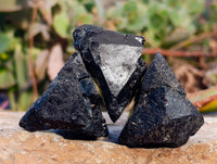 Natural Schorl Black Tourmaline Specimens x 12 From Erongo, Namibia