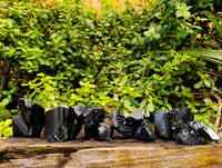 Natural Schorl Black Tourmaline Specimens x 12 From Erongo, Namibia
