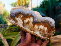 Polished On One Side 'Crazy' Blue Lace Agate x 3 From Namibia