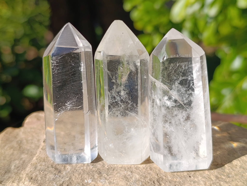 Polished Clear Quartz Crystals x 20 From Madagascar - Toprock Gemstones and Minerals 