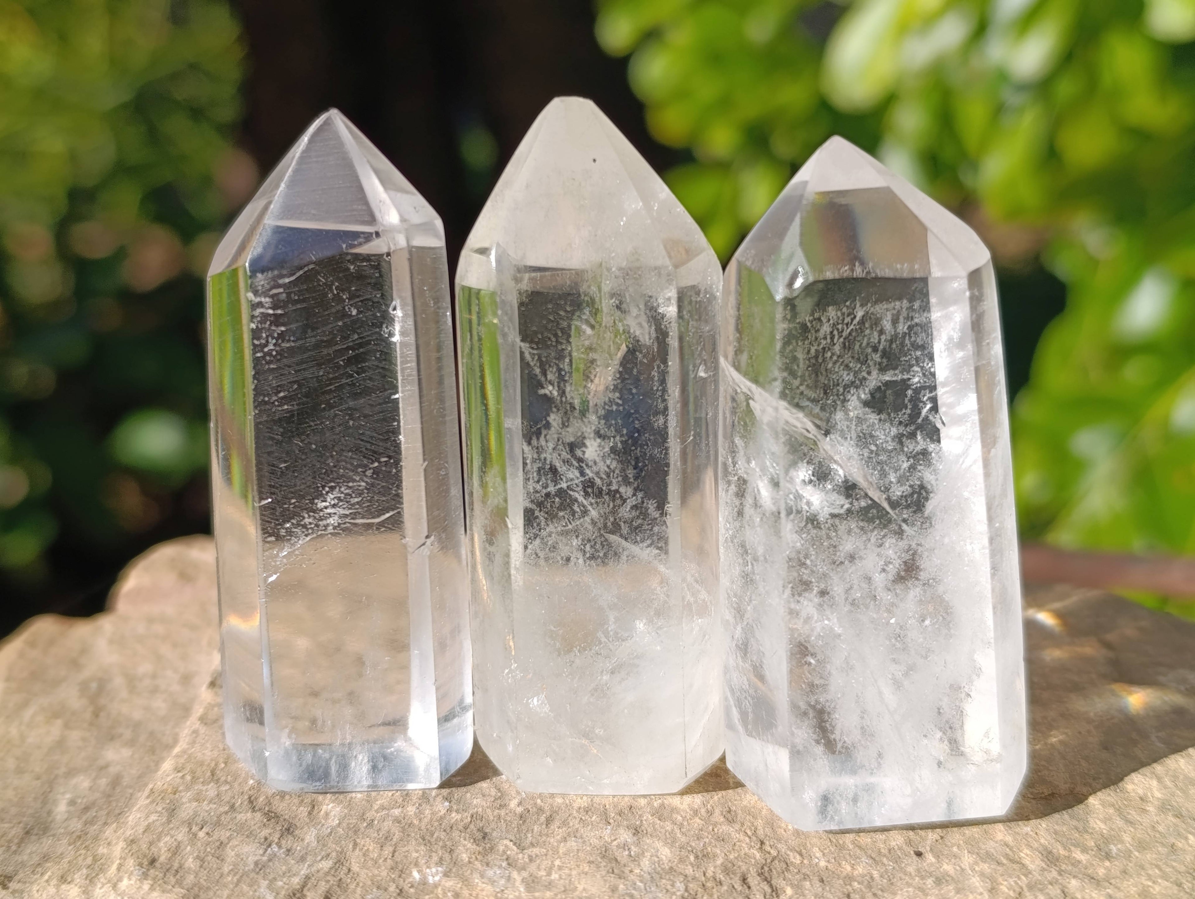 Polished Clear Quartz Crystals x 20 From Madagascar - Toprock Gemstones and Minerals 