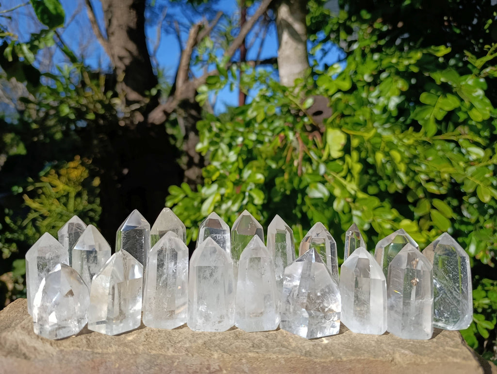 Polished Clear Quartz Crystals x 20 From Madagascar - Toprock Gemstones and Minerals 