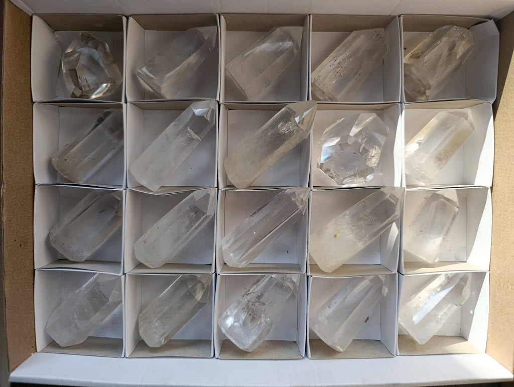 Polished Clear Quartz Crystals x 20 From Madagascar - Toprock Gemstones and Minerals 