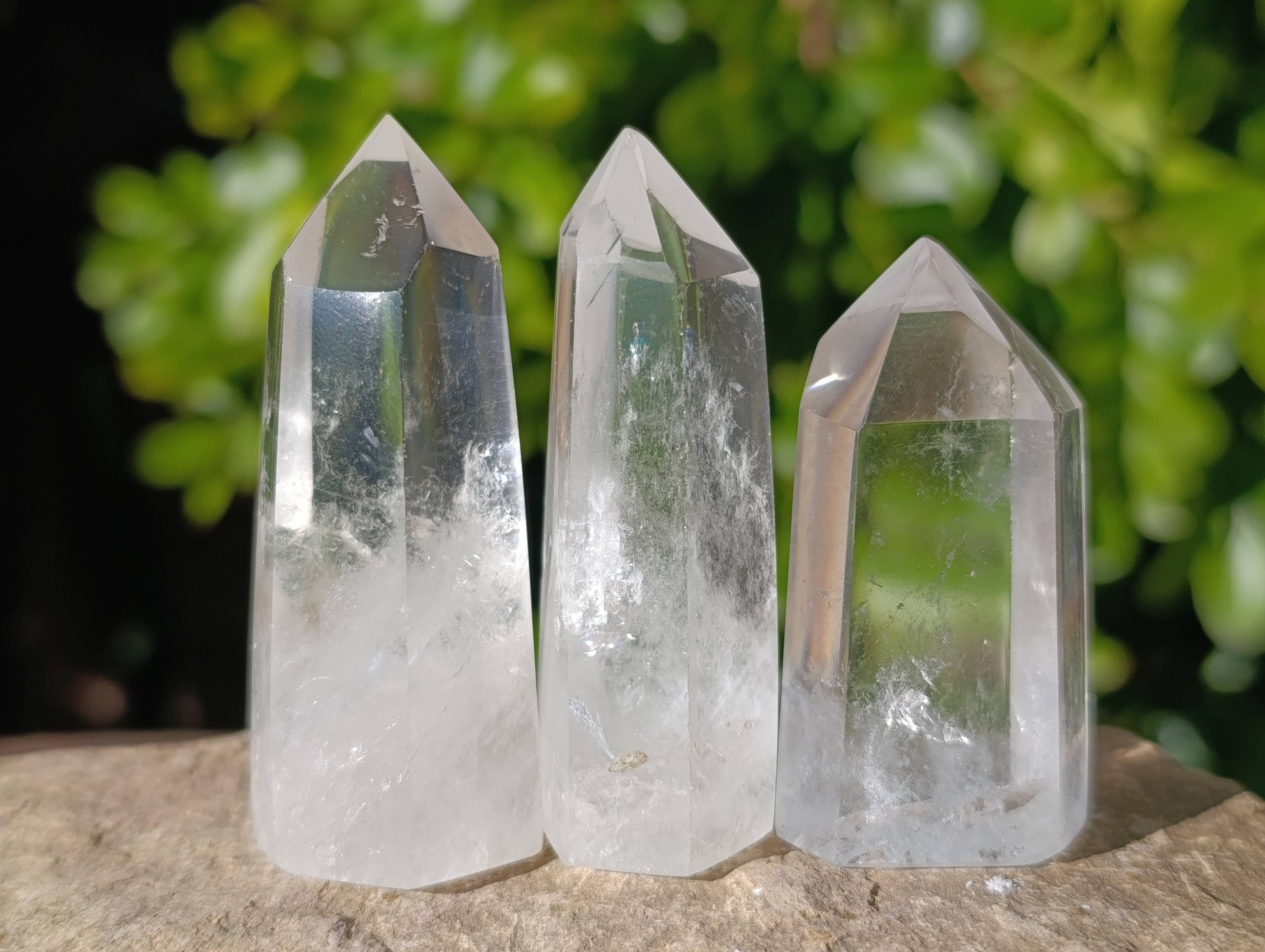 Polished Clear Quartz Crystals x 20 From Madagascar - Toprock Gemstones and Minerals 