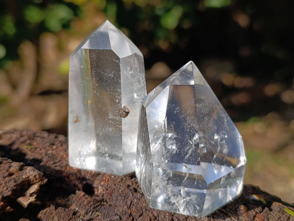 Polished Clear Quartz Crystals x 20 From Madagascar
