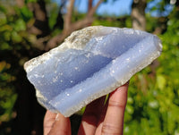 Natural Blue Lace Agate Geode Specimens x 6 From Nsanje, Malawi