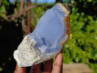 Natural Blue Lace Agate Geode Specimens x 6 From Nsanje, Malawi