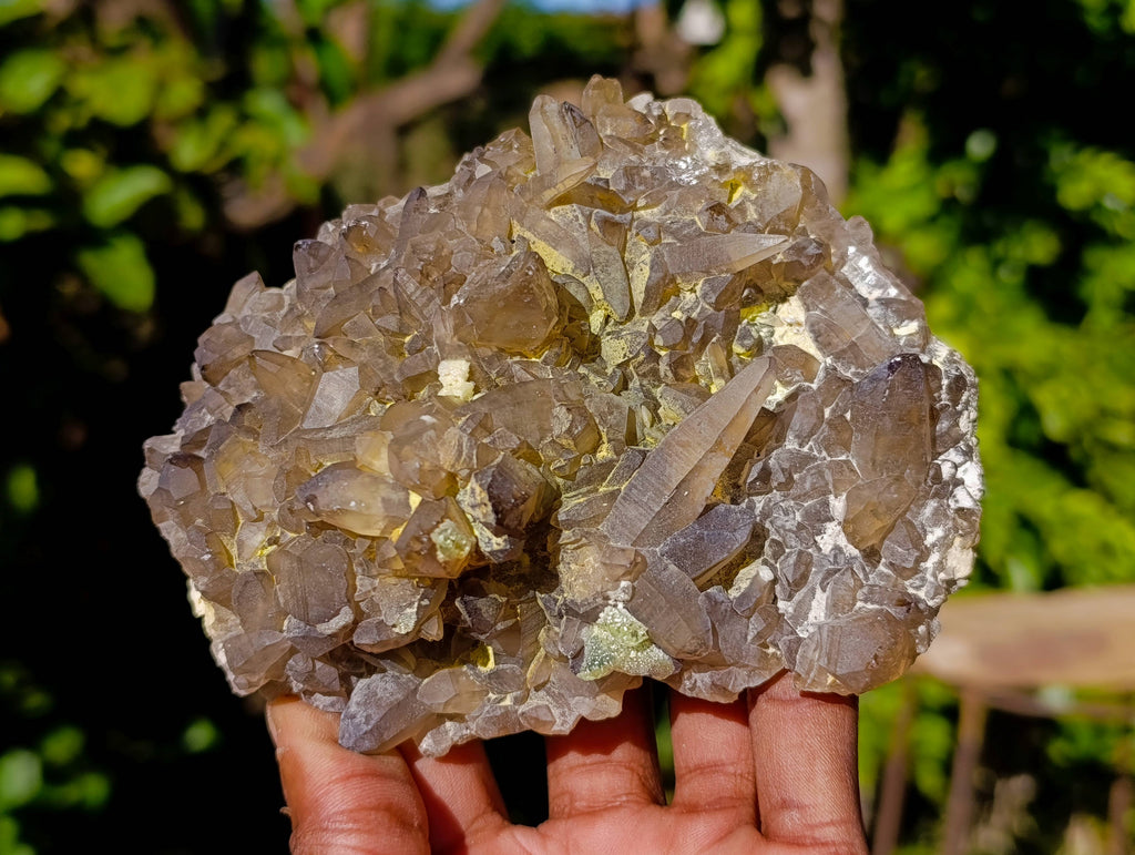 Natural Smokey Quartz Crystal Specimens x 3 From Erongo, Namibia - Toprock Gemstones and Minerals 