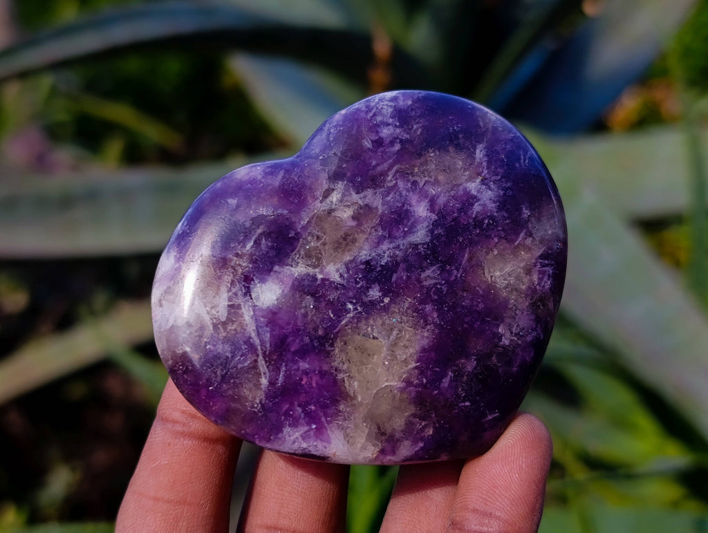 Polished Lepidolite With Pink Rubellite Hearts x 6 From Ambatondrazaka, Madagascar - Toprock Gemstones and Minerals 