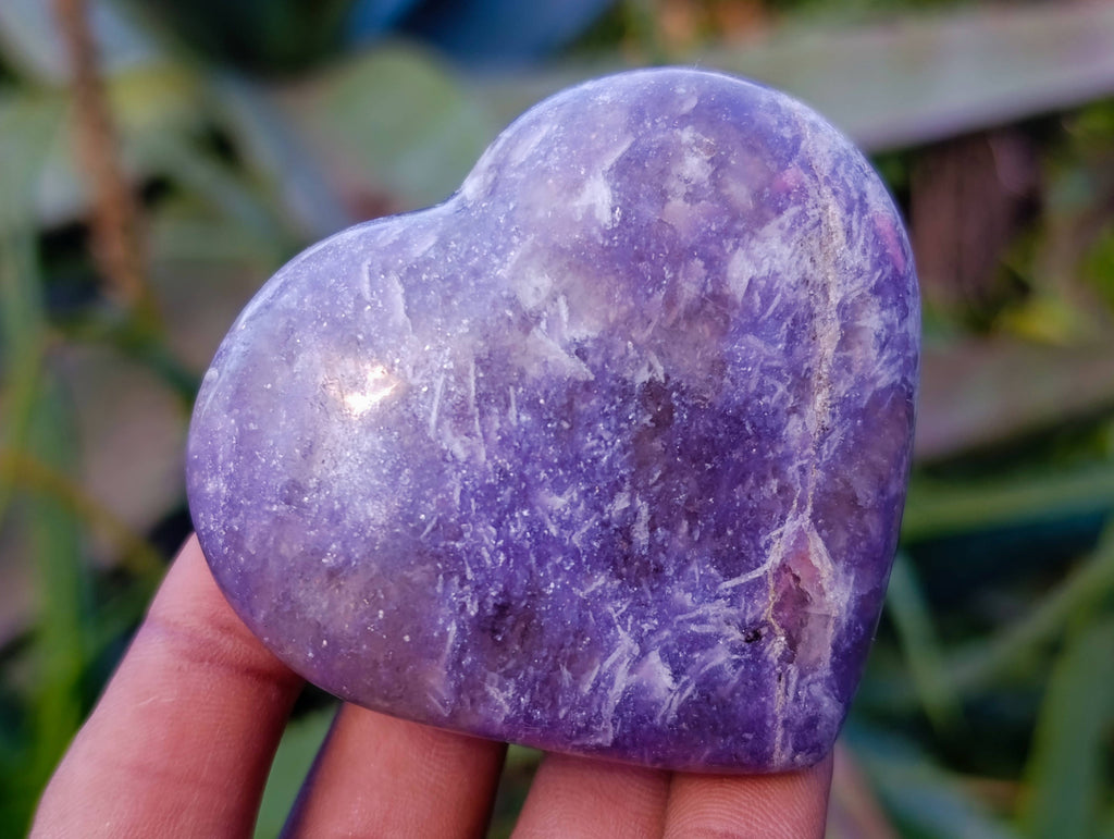 Polished Lepidolite With Pink Rubellite Hearts x 6 From Ambatondrazaka, Madagascar - Toprock Gemstones and Minerals 