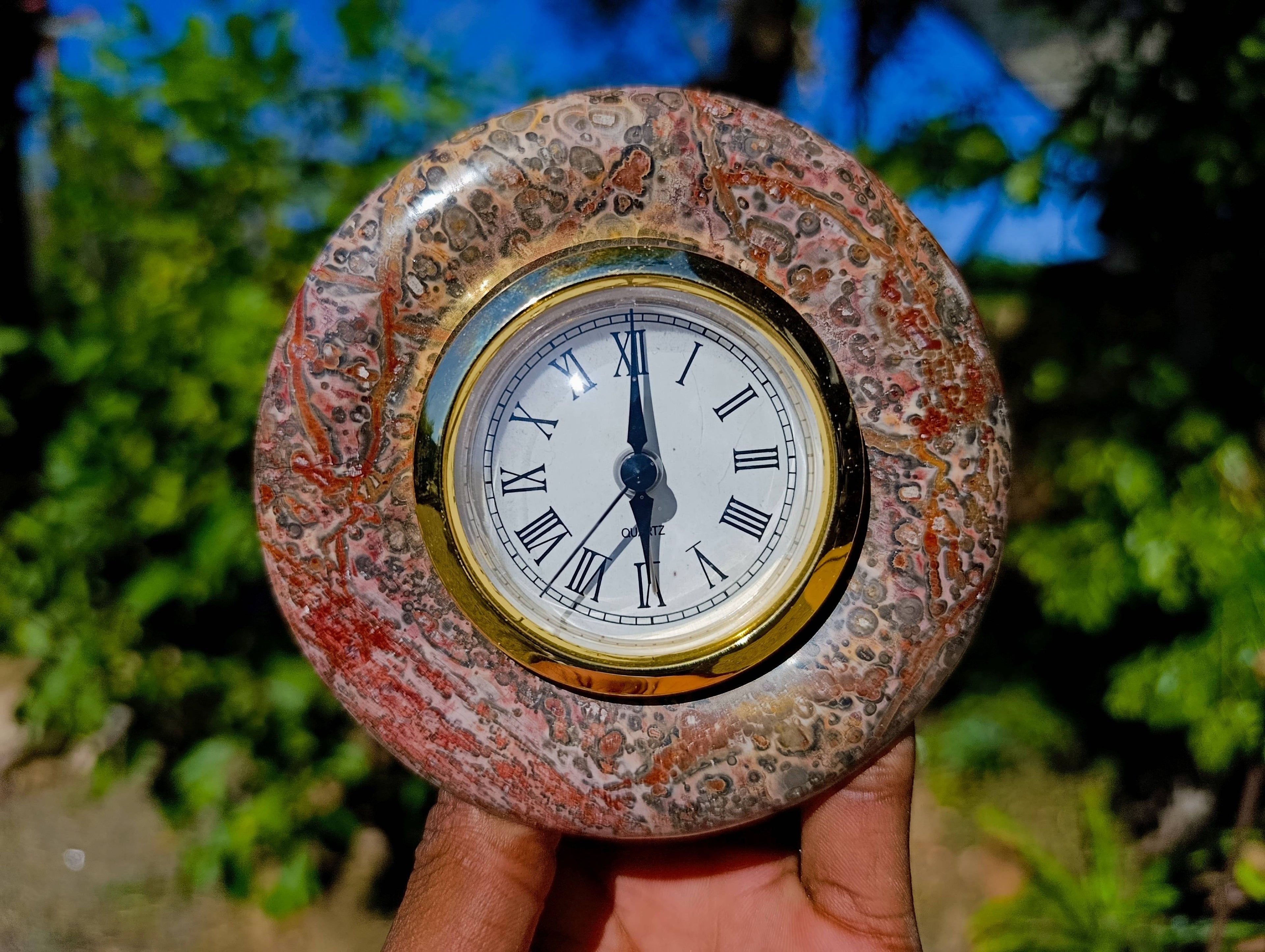 Hand Made Stone Alarm Clocks x 3 From China - Toprock Gemstones and Minerals 