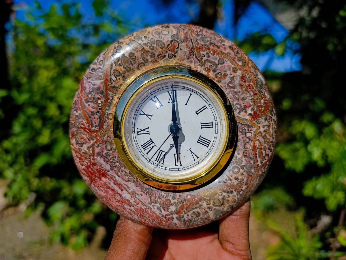 Hand Made Stone Alarm Clocks x 3 From China - Toprock Gemstones and Minerals 