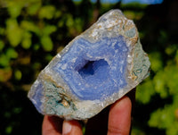 Natural Blue Lace Agate Geode Specimens x 12 From Nsanje, Malawi