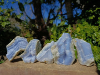 Natural Blue Lace Agate Geode Specimens x 12 From Nsanje, Malawi