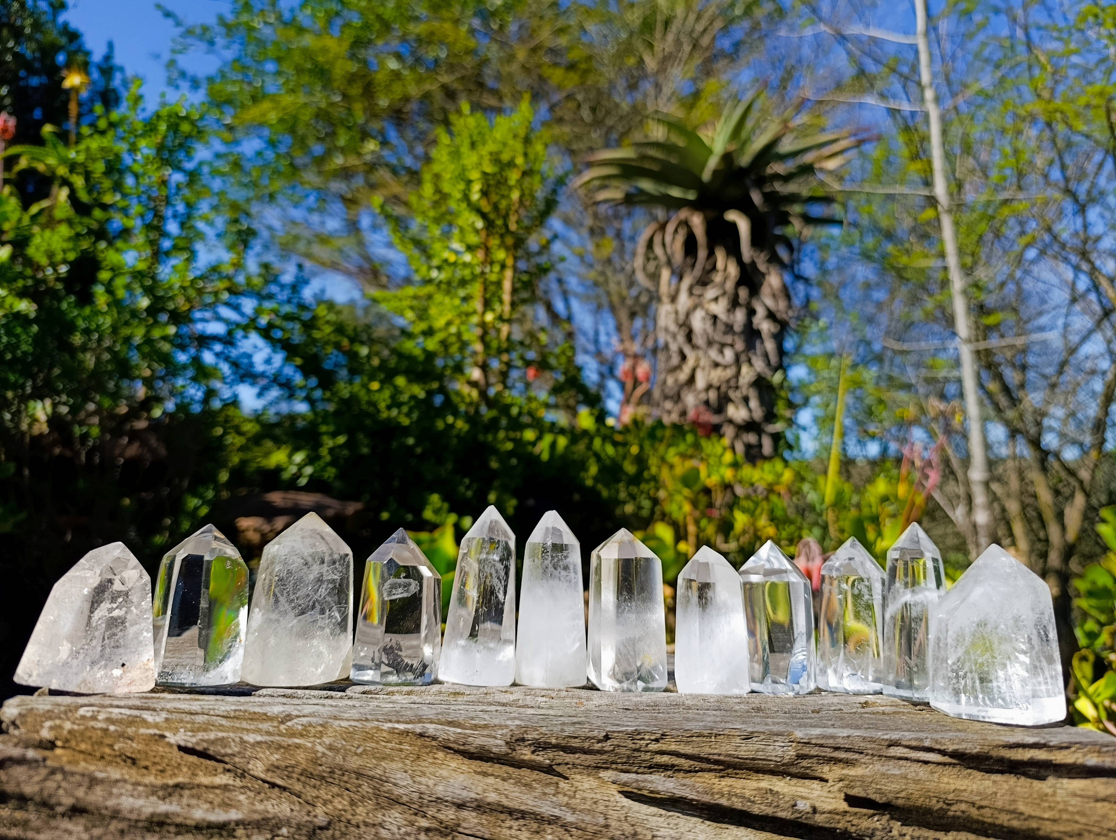 Polished Clear Quartz Crystals x 12 From Madagascar - Toprock Gemstones and Minerals 