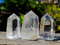 Polished Clear Quartz Crystals x 12 From Madagascar