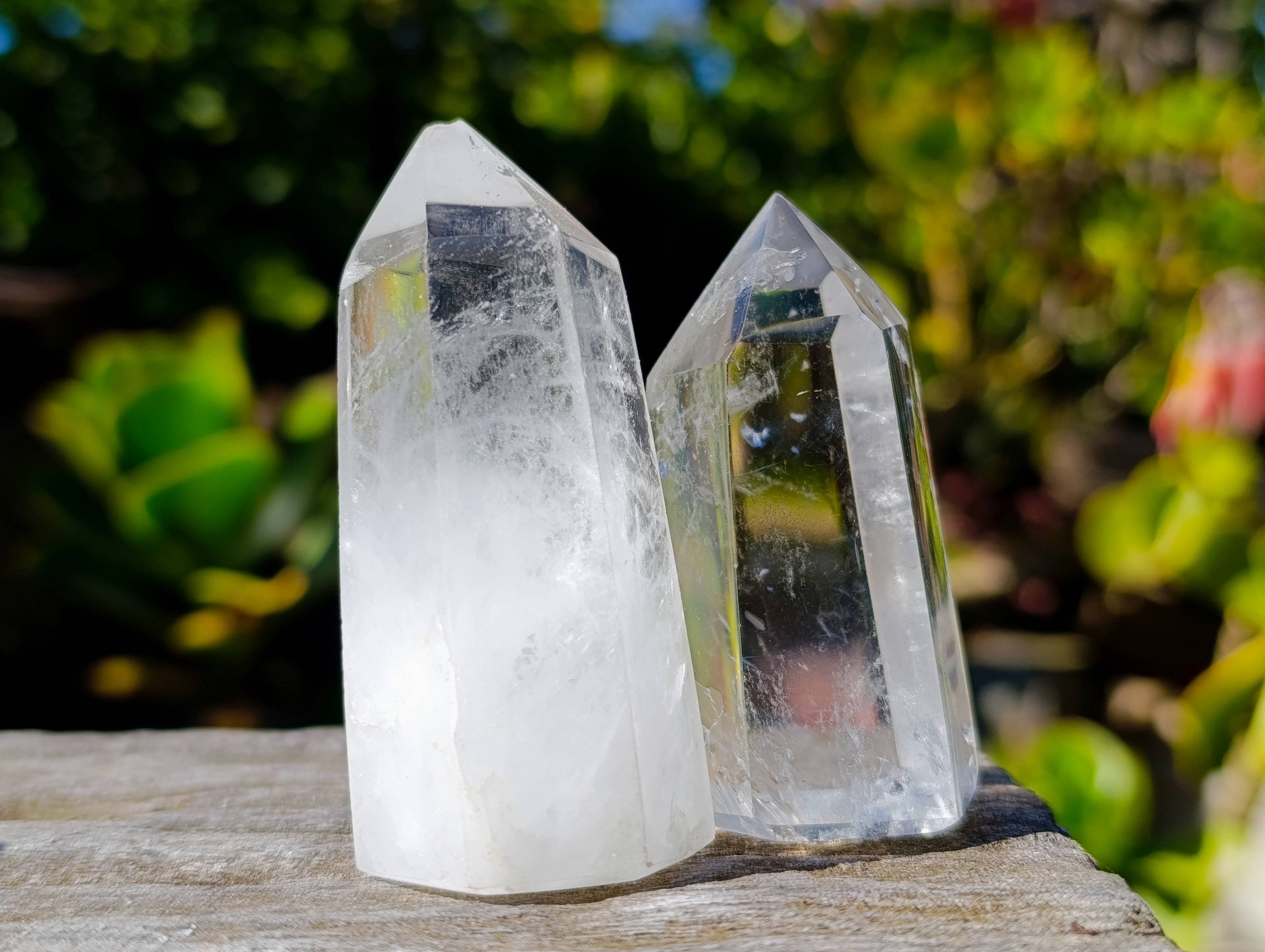 Polished Clear Quartz Crystals x 12 From Madagascar - Toprock Gemstones and Minerals 