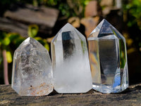 Polished Clear Quartz Crystals x 12 From Madagascar