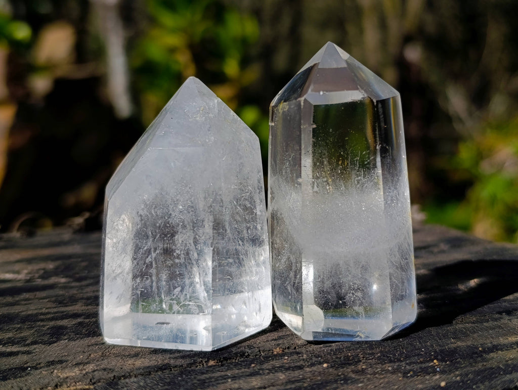Polished Clear Quartz Crystals x 12 From Madagascar - Toprock Gemstones and Minerals 