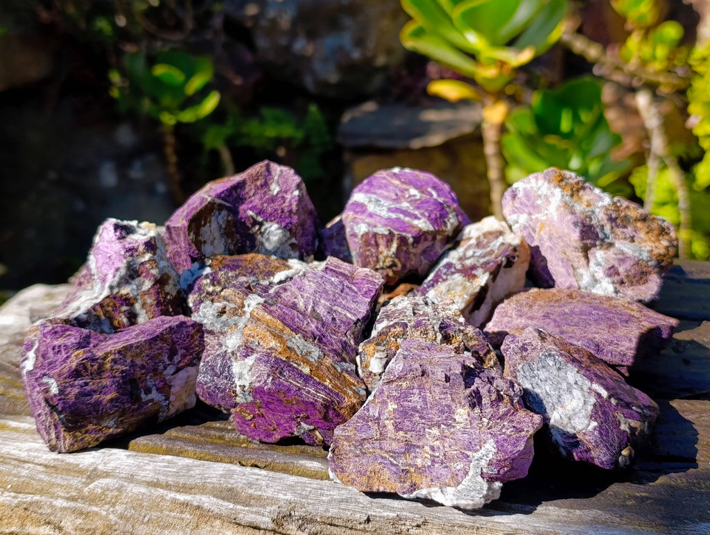 Natural Metallic Purpurite Specimens x 12 From Erongo, Namibia - Toprock Gemstones and Minerals 