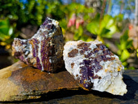 Natural Metallic Purpurite Specimens x 12 From Erongo, Namibia