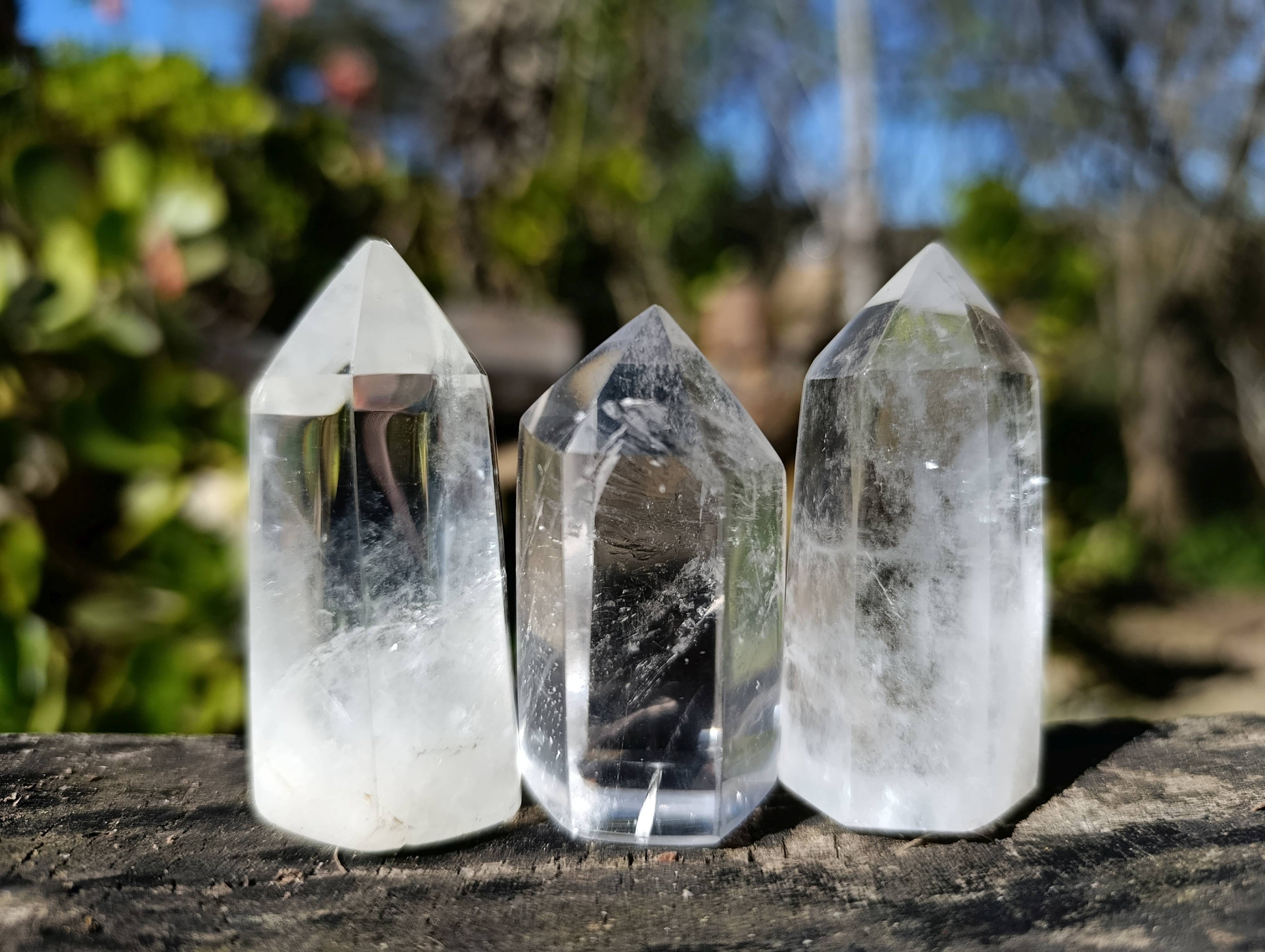Polished Clear Quartz Crystals x 20 From Madagascar - Toprock Gemstones and Minerals 