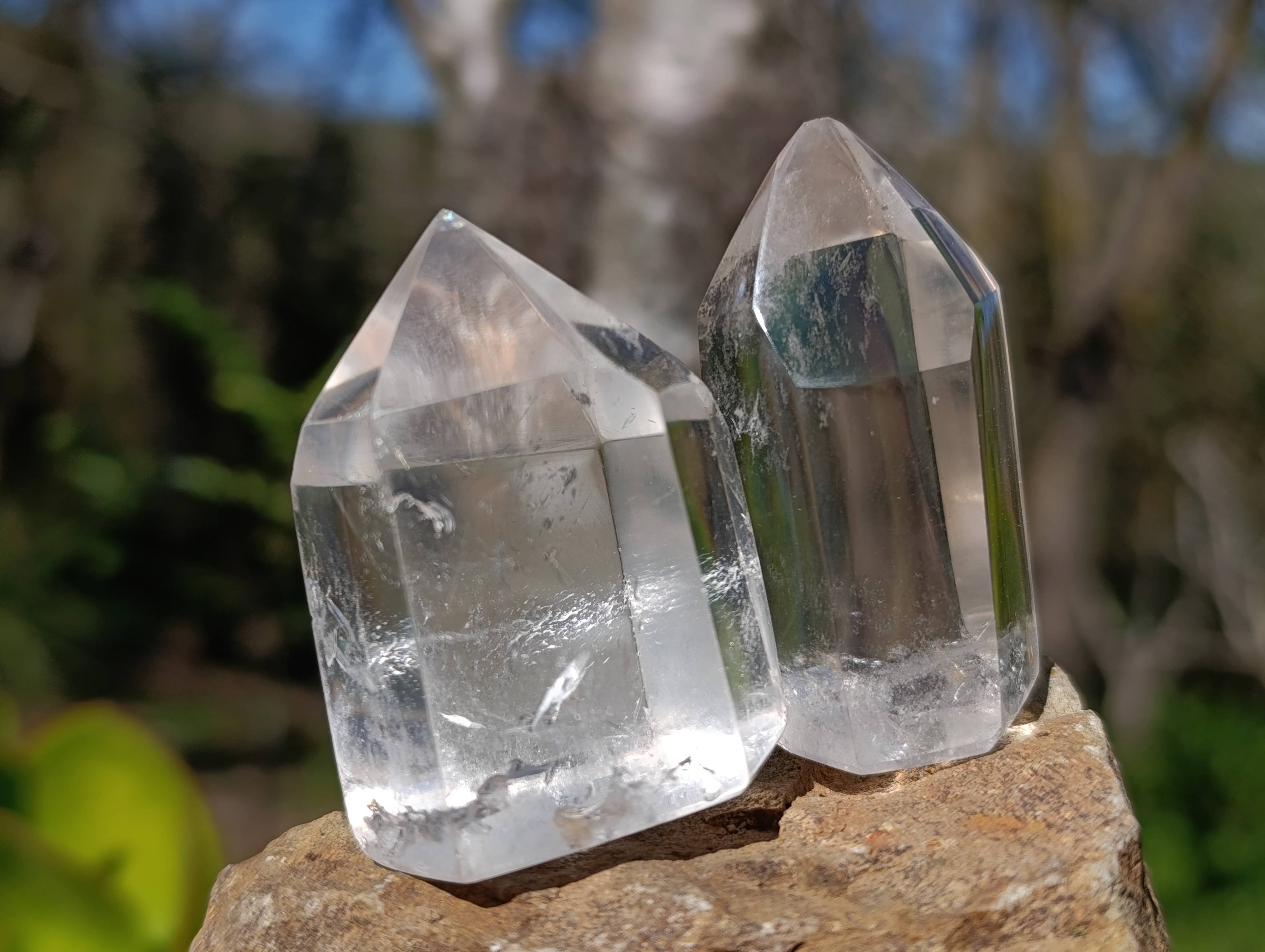 Polished Clear Quartz Crystals x 20 From Madagascar - Toprock Gemstones and Minerals 