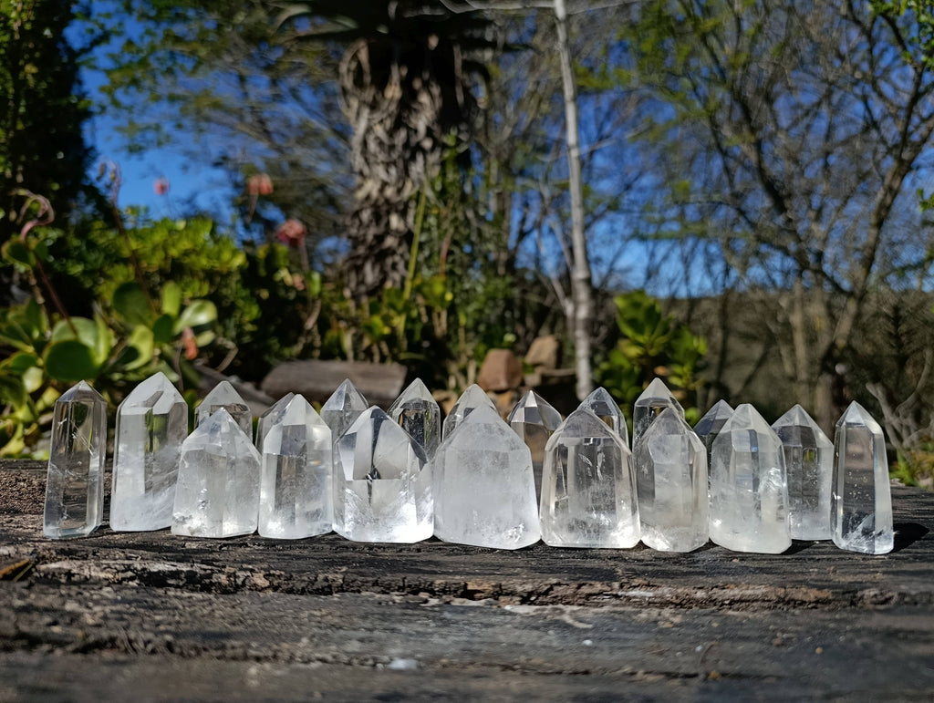 Polished Clear Quartz Crystals x 20 From Madagascar - Toprock Gemstones and Minerals 