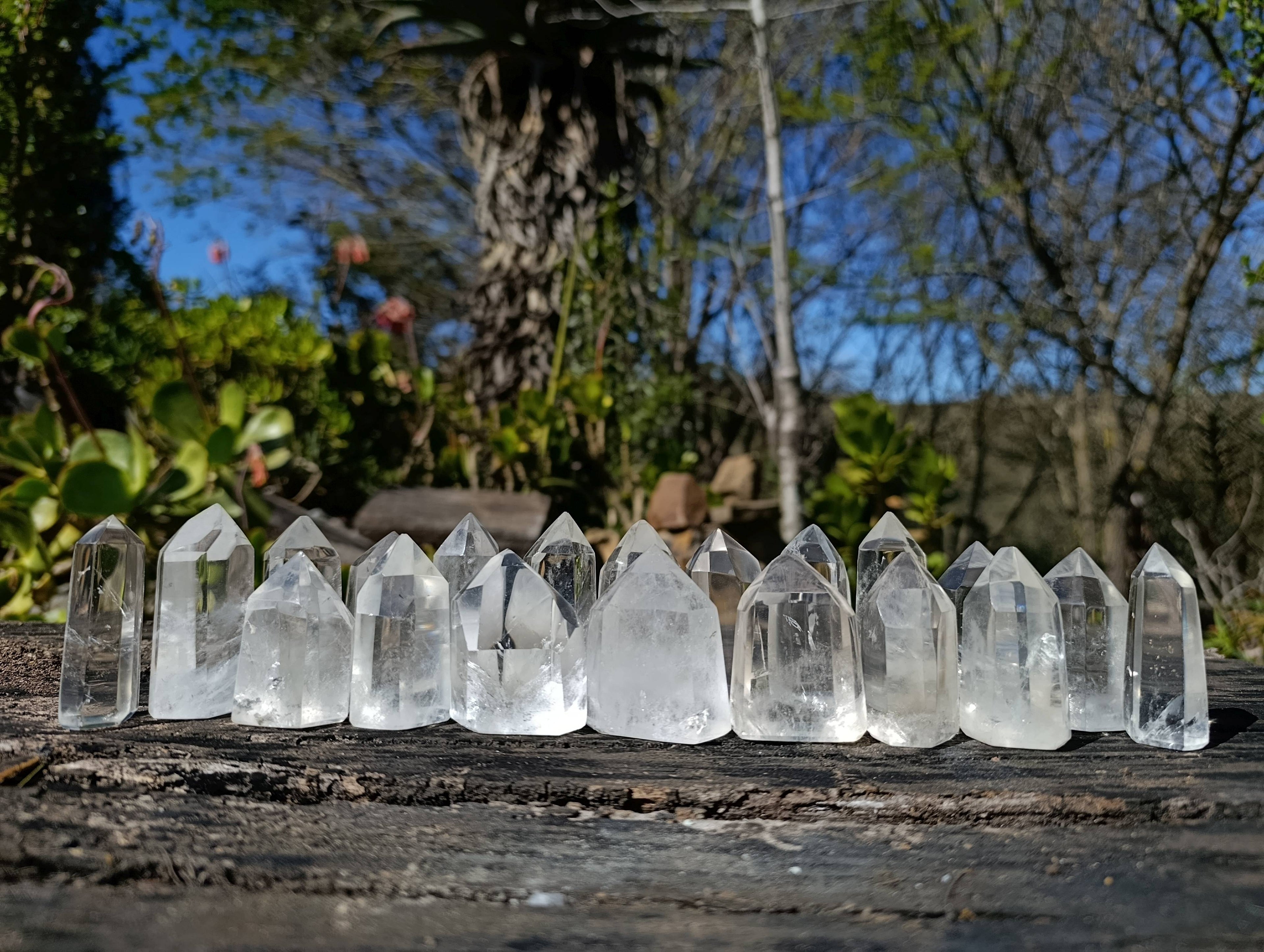 Polished Clear Quartz Crystals x 20 From Madagascar - Toprock Gemstones and Minerals 