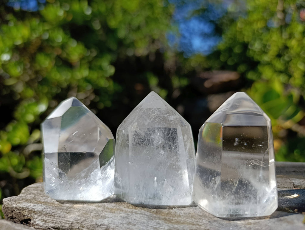 Polished Clear Quartz Crystals x 20 From Madagascar - Toprock Gemstones and Minerals 