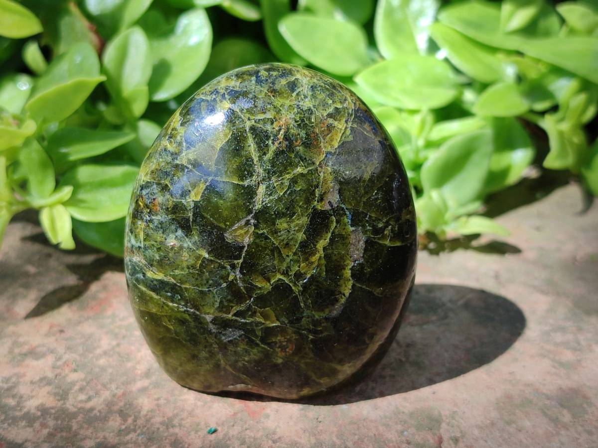 Polished Green Opal Standing Free Form x 4 From Betroka, Madagascar - Toprock Gemstones and Minerals 