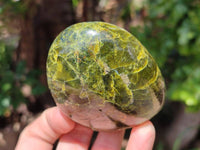 Polished Green Opal Standing Free Form x 4 From Betroka, Madagascar