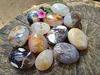 Polished Banded Agate Palm Stones x 12 From Madagascar - Toprock Gemstones and Minerals 