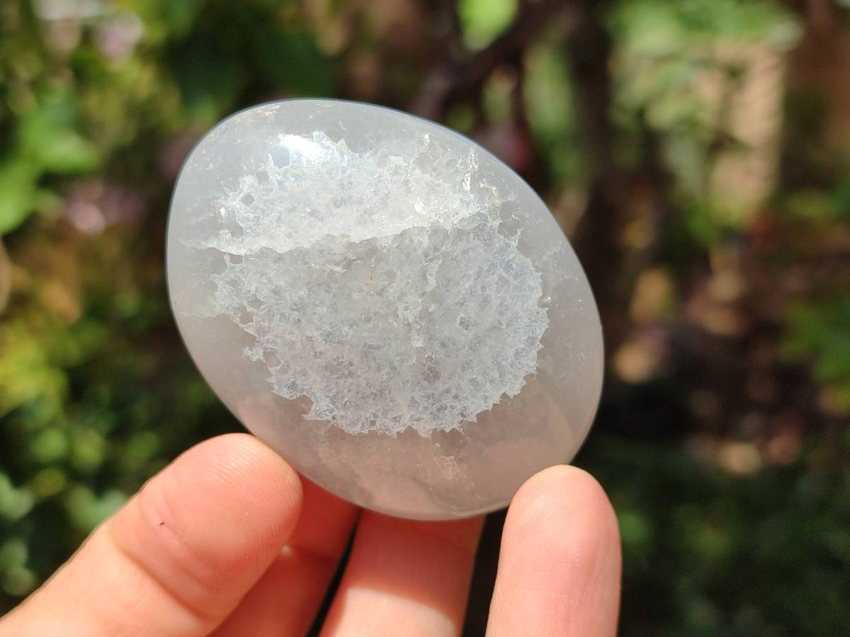 Polished Banded Agate Palm Stones x 12 From Madagascar - Toprock Gemstones and Minerals 