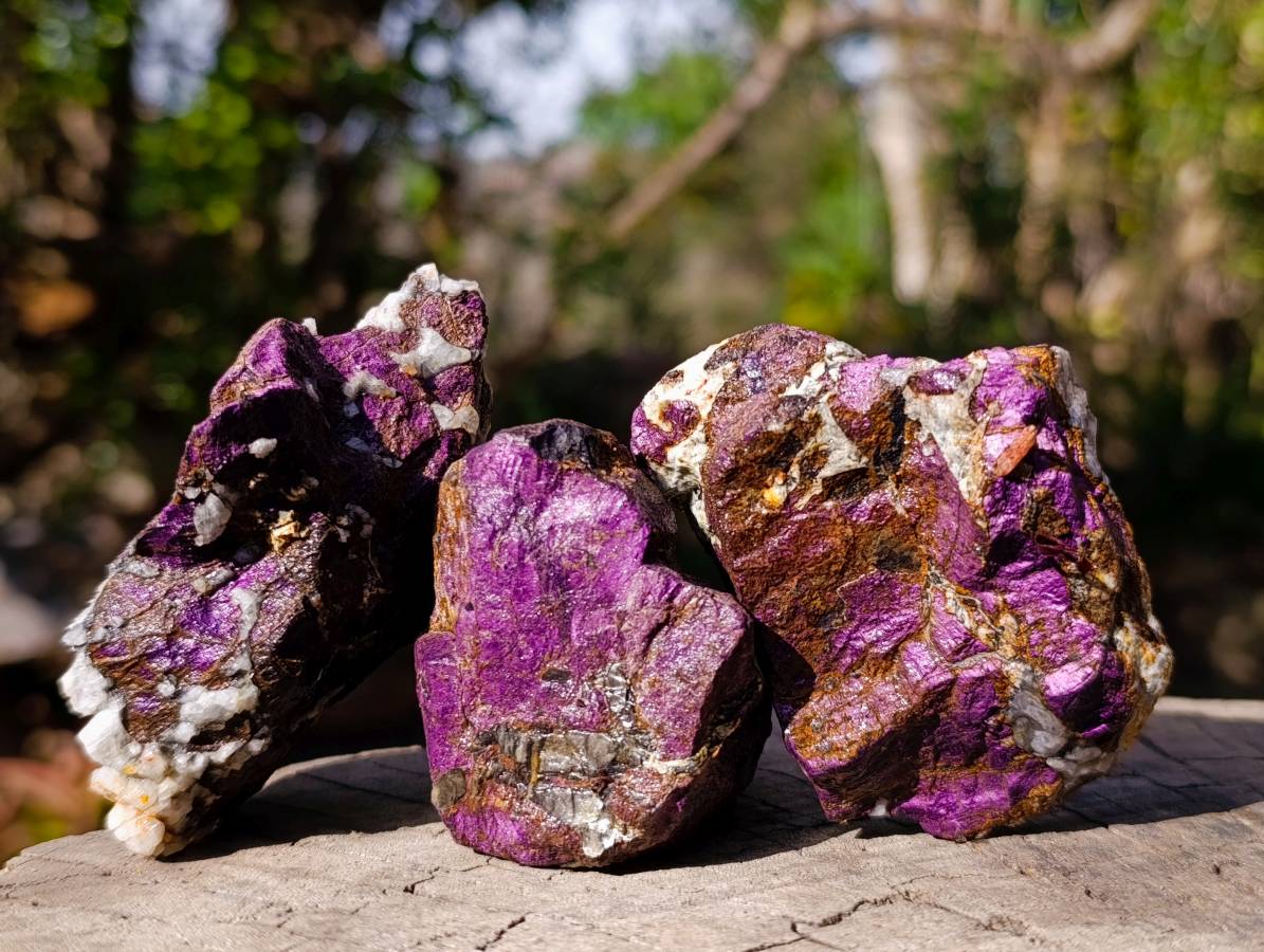 Natural Metallic Purpurite Cobbed Specimens x 12 From Erongo, Namibia - Toprock Gemstones and Minerals 