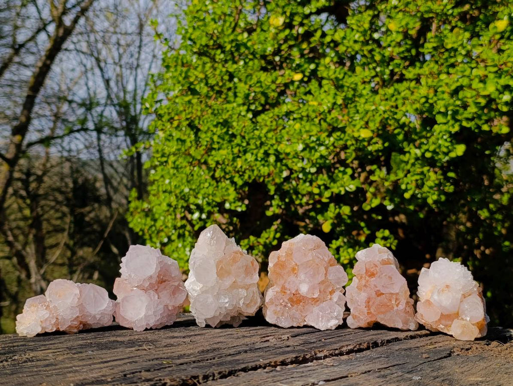 Natural Amethyst Spirit Quartz Clusters x 6 From South Africa - Toprock Gemstones and Minerals 