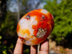 Polished Carnelian Agate Palm Stones x 12 From Madagascar - Toprock Gemstones and Minerals 