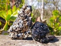 Natural Schorl Black Tourmaline Specimens x 3 From Namibia